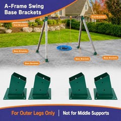 A-Frame Swing Brackets, 4X4 Base 4 Pcs (Inner Size 3.6″X3.6″) – Heavy Duty Swing