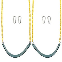 PCS Swings Seats Heavy Duty with 66″ Chain, Playground Swing Set 2 Green