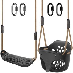 Heavy Duty Swing Seats for Kids & Adults, Highâ€’Back Full Bucket Toddler Swi…