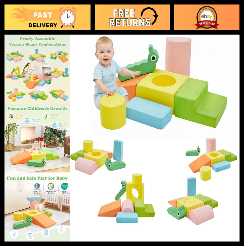 Toddler Climbing Foam Blocks Set – 7-Piece Baby Play & Activity Blocks