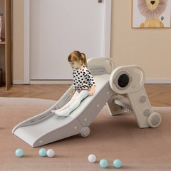Folding Freestanding Toddler Slide for Toddlers Age 18+ Months w/ Climber Indoor