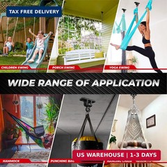 [Premium] Swing Hanger, Heavy Duty 10MM Solid Swing Set Hardware, Swing Hooks Sc