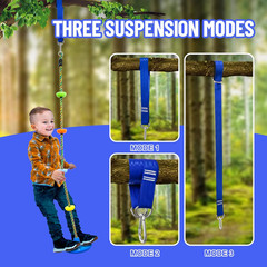 Tree Swing for Kids,Climbing Rope with Platforms,Disc Swing Seat Set Outdoor Pla