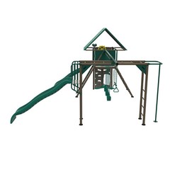 New Lifetime Big Stuff Deluxe Swing Set + 2 Slides, Monkey Bars Outdoor Kids Fun