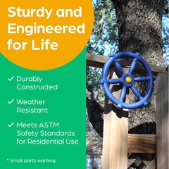 Pirate Ship Wheel Toy For Kids Outdoor Playhouse Easy To Install 12 Inch Diam…