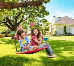 Family-Friendly 40 Inch Saucer Swing – Indoor/Outdoor Use for Kids & Adults