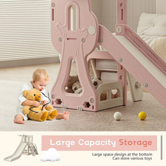 Toddler Slide,Kids Climber Slide with Storage Space and Non-Slip Steps,Indoor Ou