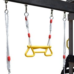 Giant Wooden Kids Swing Slide Set Playhouse,Kitchen,Rock Wall Playground Outdoor