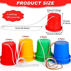 12 Pairs Balancing Stilts for Kids Walking Bucket Toy – Plastic Walking Toy