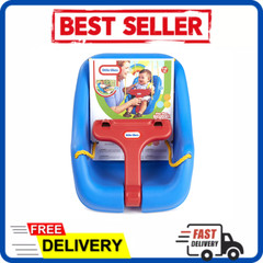 Little Tikes 2-in-1 Snug and Secure Baby Toddler Swing High Back Blue