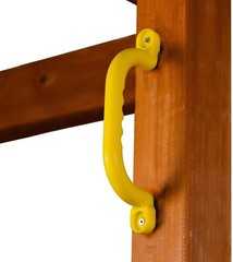 Compatible with Wooden Playsets Safety Handles PairUV-Coated Plastic Yellow