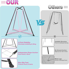 Swing Stand with Sensory Swing, Swing Frame with Pod Swing, X-Shaped Swing Set,