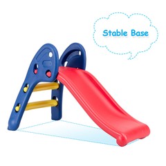 2-Step Children Folding Slide Plastic Fun Toy Up-down for Kids Play Set