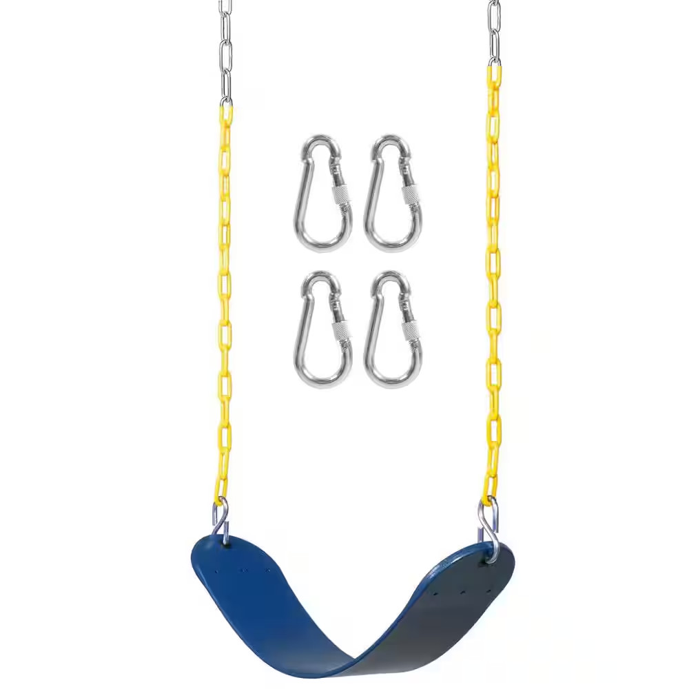 2-Pack Swing Seats with Coated Chains for Kids Adults, Swing Set Accessories W/