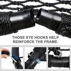 48” Spider Web Tree Net Swing PE Rope Large Size For Parks Playgrounds Backyard