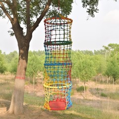 Climbing Rope Ladder for Kids with Saucer for Indoor or Outdoor (4-Tier)