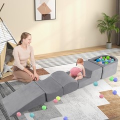Climbing Toys for Toddlers, Foam Climbing Blocks and Ball Pit for Baby, 5pc K…