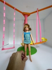 Rare Vintage Mattel Barbie: 1972 Skipper And Her “Swing-A-Rounder Gym”