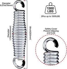 8” Rust Resistant Porch Swing Springs, Heavy Duty Springs, Swing Springs, Sp…
