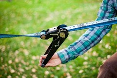 ZenMonkey Slackline Kit with Tree Guards, Fabric Carrying Bag and Instructio…