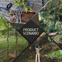 Upgraded Large Wooden Swing Seat, 24″x 8″, Hanging Tree Swing, 500lbs Load