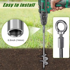 Heavy Duty Ground Anchors W/ Straps 18” Screw in Earth Anchor Kit 4 Pack 12mm