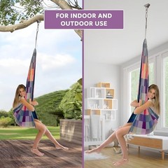 Multi-color/Blue Sensory Swing – Double Layer Reversible – Outdoor/Indoor