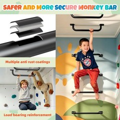 Heavy-Duty Extended Monkey Bars for Indoor,Outdoor,Metal Playground Handles