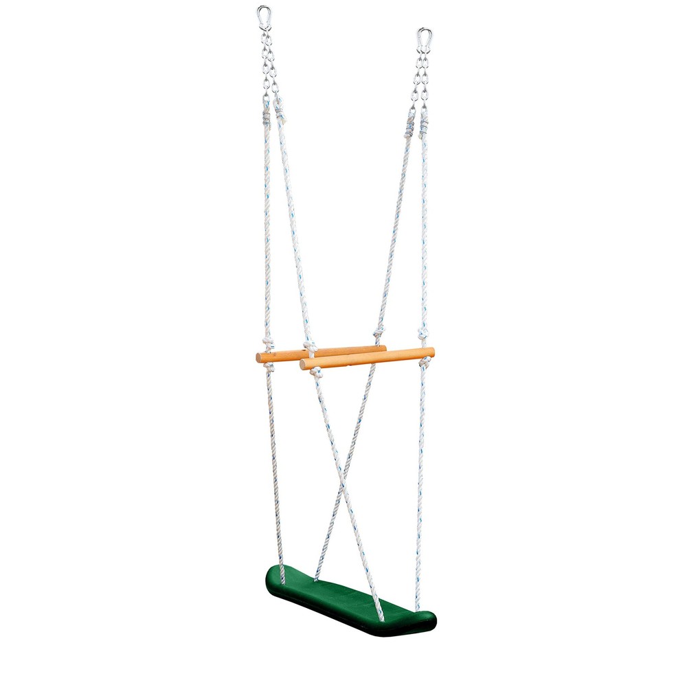 Skateboard Swing for Outdoor Swing Set, Standing Swing, Green/Black
