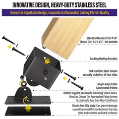 201 Stainless Steel Swing Anchor Leveling Kit Swing Set Leveling Base Bracket