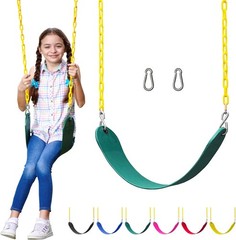 Safe and Stylish Green Swing Replacement Kit with Pinch-Free Chains – 1 Pack