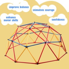 Toddler Geometric Dome Climber Play Set Kids Outdoor Gym Steel Frame Playground
