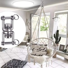 BeneLabel Dual Hanging Rings Hammock Swing Hanger, Swivel Stainless Steel Mou…