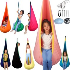 HiCamer Sensory Swing for Kids Indoor and Outdoor Pod Hammock Chair Seat Pink