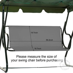 Outdoor Porch Patio Swing Seat Cover, 600D Thickened Oxford Waterproof Swing