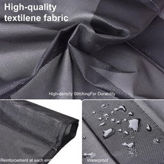 Black Heavy-Duty Waterproof 3-Seater Swing Cover, Outdoor Patio, 350lbs