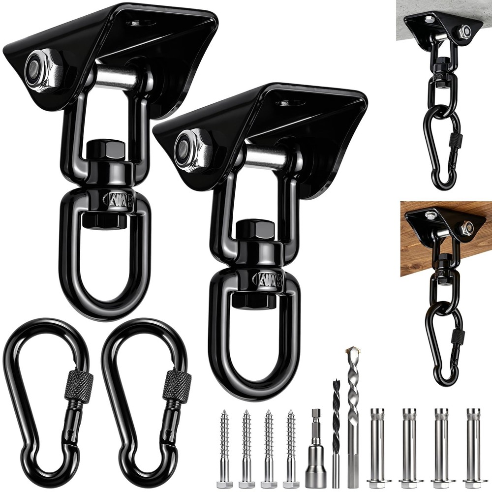 2-piece Heavy-Duty 360 Degree Rotating Swing Installation kit, Swing Hook Fix…