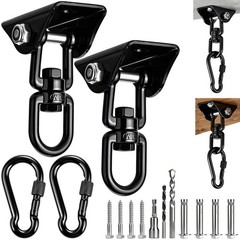 2-piece Heavy-Duty 360 Degree Rotating Swing Installation kit, Swing Hook Fix…