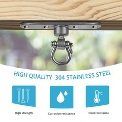2 of Heavy Duty Stainless Swing Hanger with Smooth Swing Bearings 180°+360°, …