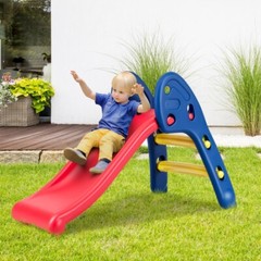 2-Step Children Folding Slide Plastic Fun Toy Sturdy Kids Indoor Outdoor Playset