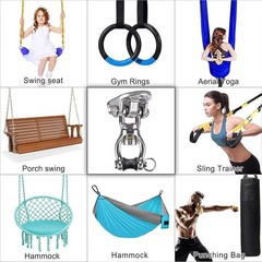 Heavy Duty Swing Hanger 1200LB Stainless Steel Swivel Hook Indoor Outdoor