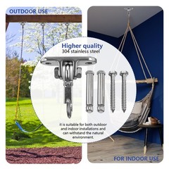 Heavy Duty Swing Hanger Stainless Steel 180° Smooth Operation Screws Bolts, P…