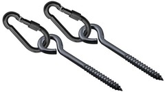 4 Pack Stainless Steel Screw Eye Hooks with Snap Hooks for Hammock Hanging