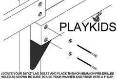 Triangle Bracket 15″ Swing Set Play set Playground Hardware backyard gungle gym