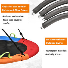 Tree Swing, Saucer Swing, 40 Inch 900Lbs Weight Capacity, with Adjustable Hangin