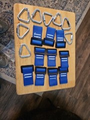 10 Pcs Ninja Warrior Obstacle Square Buckle And 8 Pcs Triangle Connectors New
