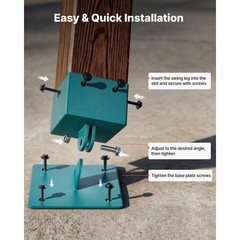 Uimoso Swing Set Brackets 4 Pack for Secure Installation on Uneven Surfaces