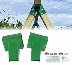 A-Frame 2 Brackets Swing Set Bracket with Mounting Hardware (Green)