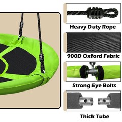 40″ Saucer Tree Swing for Kids – 500Lb Weight Capacity, Waterproof Platform S…