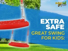 SWING SET STUFF INC. FLAT SEAT WITH 5.5 FT. COATED CHAIN RED playground 0310